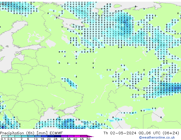 Z500/Rain (+SLP)/Z850 ECMWF Th 02.05.2024 06 UTC