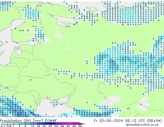 Z500/Rain (+SLP)/Z850 ECMWF Pá 03.05.2024 12 UTC