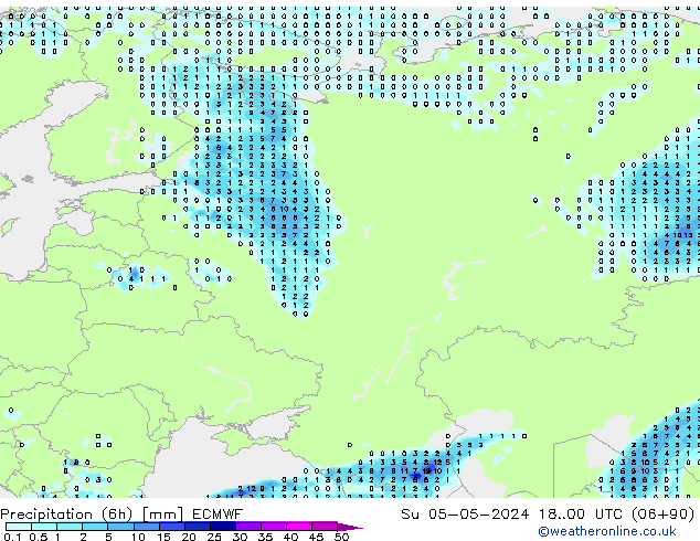 Z500/Rain (+SLP)/Z850 ECMWF nie. 05.05.2024 00 UTC