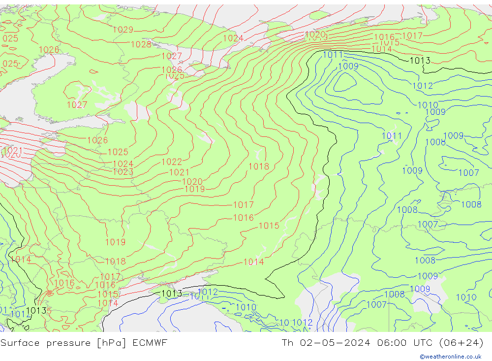 Yer basıncı ECMWF Per 02.05.2024 06 UTC