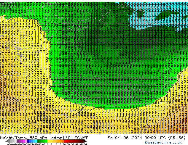 Z500/Rain (+SLP)/Z850 ECMWF sab 04.05.2024 00 UTC