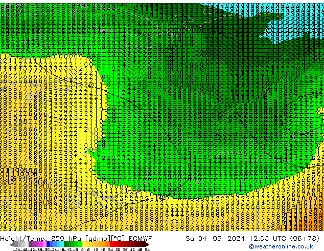 Z500/Rain (+SLP)/Z850 ECMWF Sa 04.05.2024 12 UTC