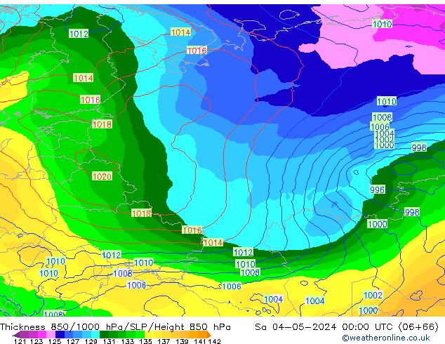 Thck 850-1000 hPa ECMWF So 04.05.2024 00 UTC