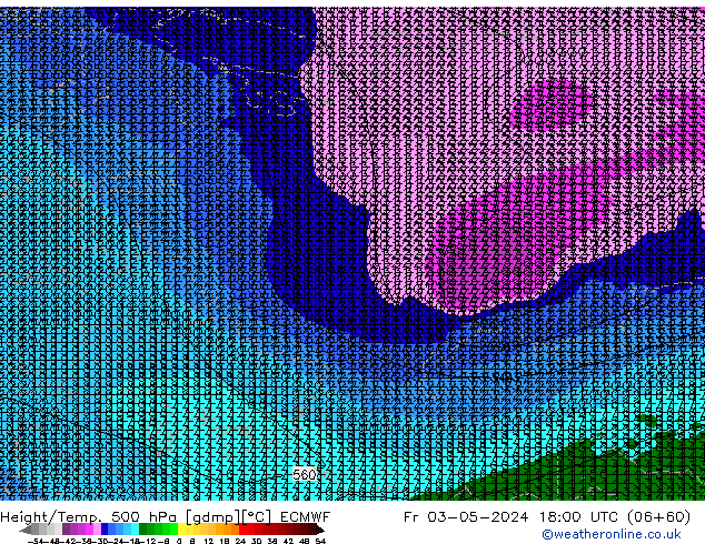 Z500/Rain (+SLP)/Z850 ECMWF ven 03.05.2024 18 UTC