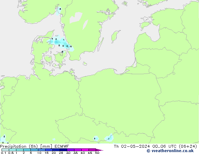Yağış (6h) ECMWF Per 02.05.2024 06 UTC