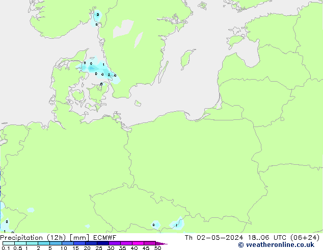 Yağış (12h) ECMWF Per 02.05.2024 06 UTC