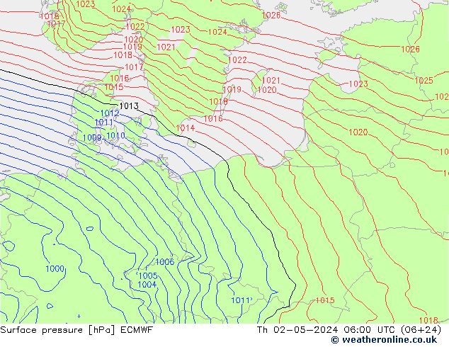 Yer basıncı ECMWF Per 02.05.2024 06 UTC