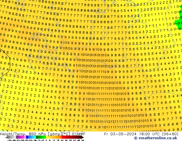 Z500/Rain (+SLP)/Z850 ECMWF Fr 03.05.2024 18 UTC