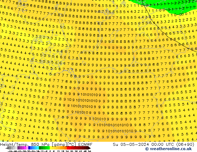 Z500/Rain (+SLP)/Z850 ECMWF Su 05.05.2024 00 UTC