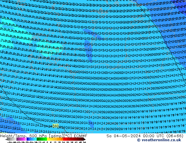 Z500/Rain (+SLP)/Z850 ECMWF Sa 04.05.2024 00 UTC