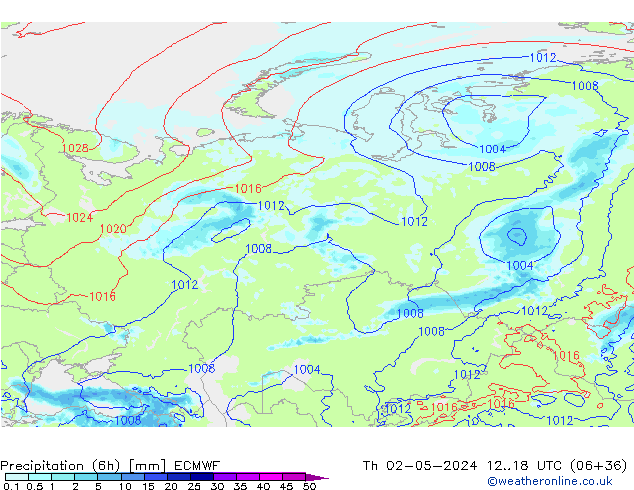 Z500/Rain (+SLP)/Z850 ECMWF jeu 02.05.2024 18 UTC