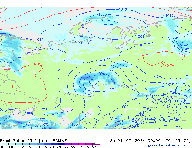 Z500/Rain (+SLP)/Z850 ECMWF so. 04.05.2024 06 UTC