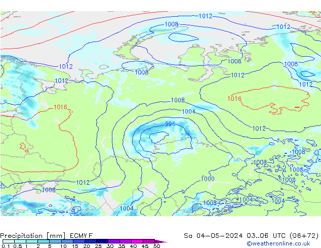 precipitação ECMWF Sáb 04.05.2024 06 UTC