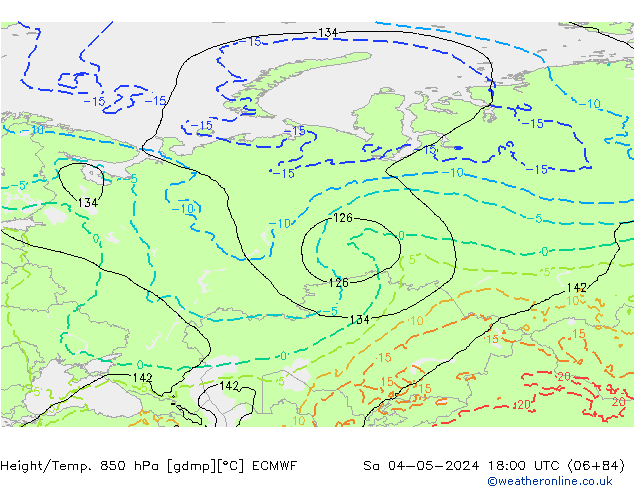 Z500/Rain (+SLP)/Z850 ECMWF so. 04.05.2024 18 UTC