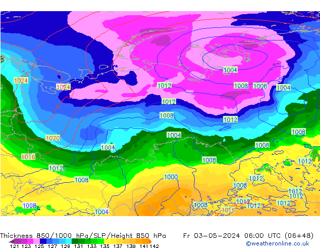 Thck 850-1000 hPa ECMWF Fr 03.05.2024 06 UTC