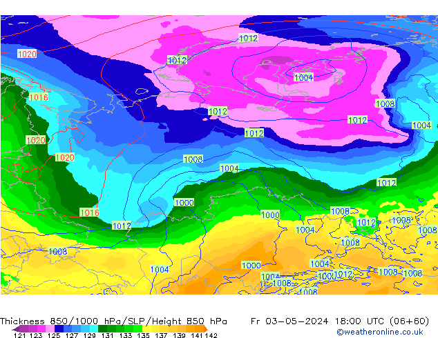 Thck 850-1000 hPa ECMWF Fr 03.05.2024 18 UTC