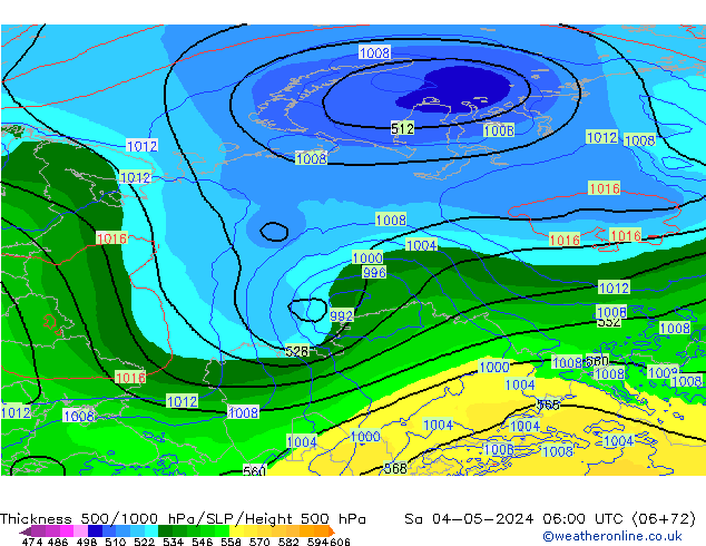 Thck 500-1000hPa ECMWF  04.05.2024 06 UTC