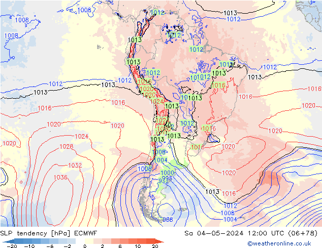 тенденция давления ECMWF сб 04.05.2024 12 UTC