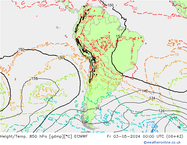 Z500/Rain (+SLP)/Z850 ECMWF пт 03.05.2024 00 UTC