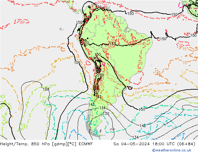 Z500/Rain (+SLP)/Z850 ECMWF So 04.05.2024 18 UTC