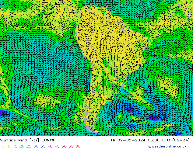  10 m ECMWF  02.05.2024 06 UTC