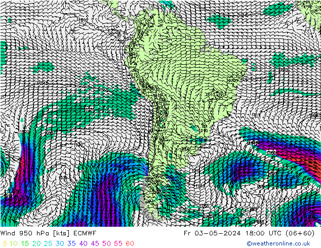 ветер 950 гПа ECMWF пт 03.05.2024 18 UTC