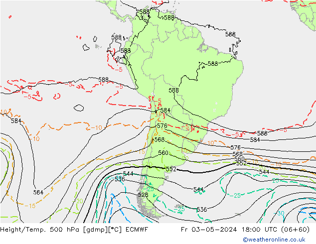 Z500/Yağmur (+YB)/Z850 ECMWF Cu 03.05.2024 18 UTC