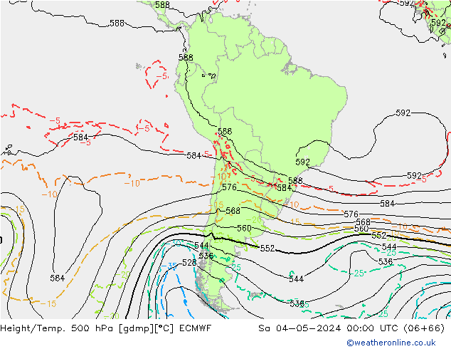 Z500/Rain (+SLP)/Z850 ECMWF Sa 04.05.2024 00 UTC