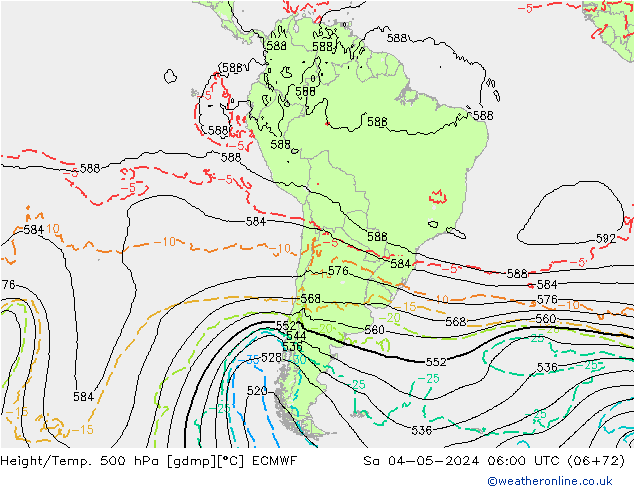 Z500/Rain (+SLP)/Z850 ECMWF so. 04.05.2024 06 UTC