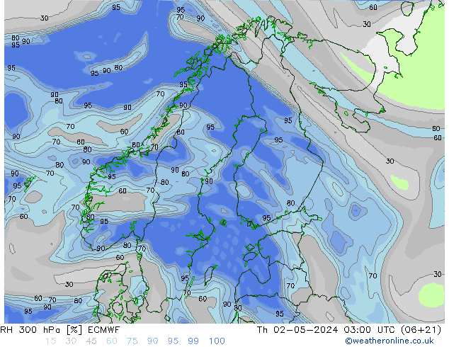 RH 300 hPa ECMWF Do 02.05.2024 03 UTC