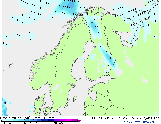 Z500/Rain (+SLP)/Z850 ECMWF ven 03.05.2024 06 UTC