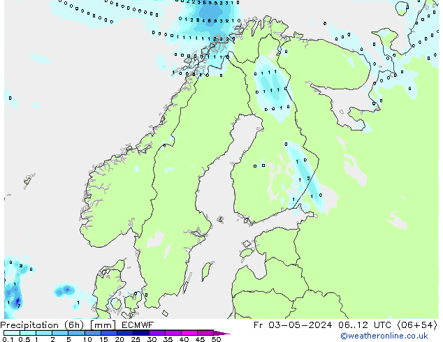 Z500/Rain (+SLP)/Z850 ECMWF pt. 03.05.2024 12 UTC