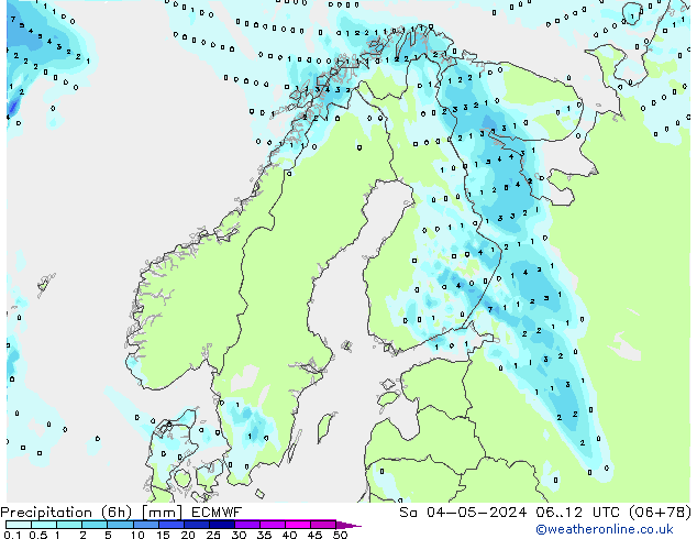 Z500/Rain (+SLP)/Z850 ECMWF сб 04.05.2024 12 UTC