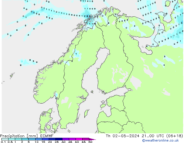 precipitação ECMWF Qui 02.05.2024 00 UTC