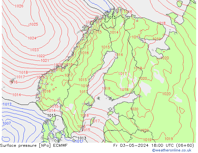 Bodendruck ECMWF Fr 03.05.2024 18 UTC