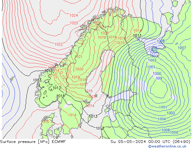 Bodendruck ECMWF So 05.05.2024 00 UTC