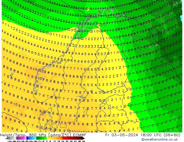 Z500/Rain (+SLP)/Z850 ECMWF Sex 03.05.2024 18 UTC