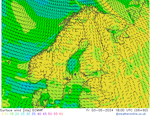 Yağış 6sa/Rüz. 10m/950 ECMWF Cu 03.05.2024 18 UTC