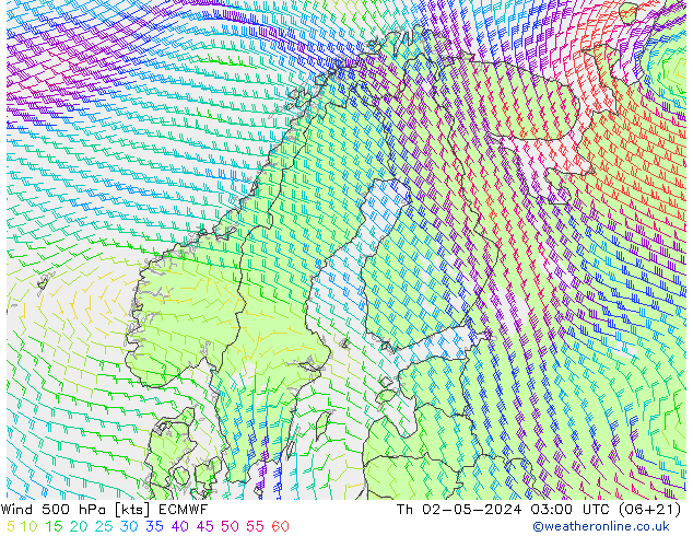 Wind 500 hPa ECMWF Do 02.05.2024 03 UTC