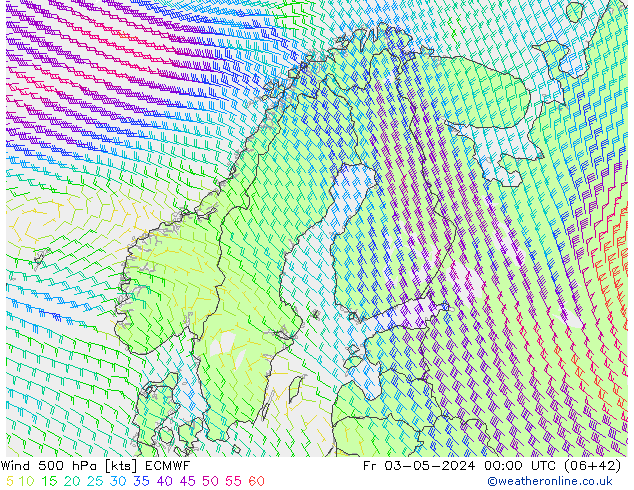 Wind 500 hPa ECMWF vr 03.05.2024 00 UTC