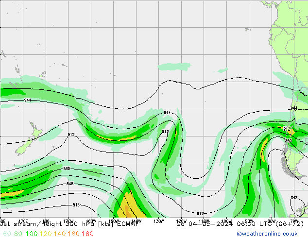 Corrente a getto ECMWF sab 04.05.2024 06 UTC