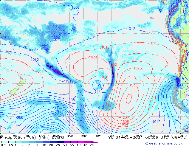 Z500/Rain (+SLP)/Z850 ECMWF So 04.05.2024 06 UTC