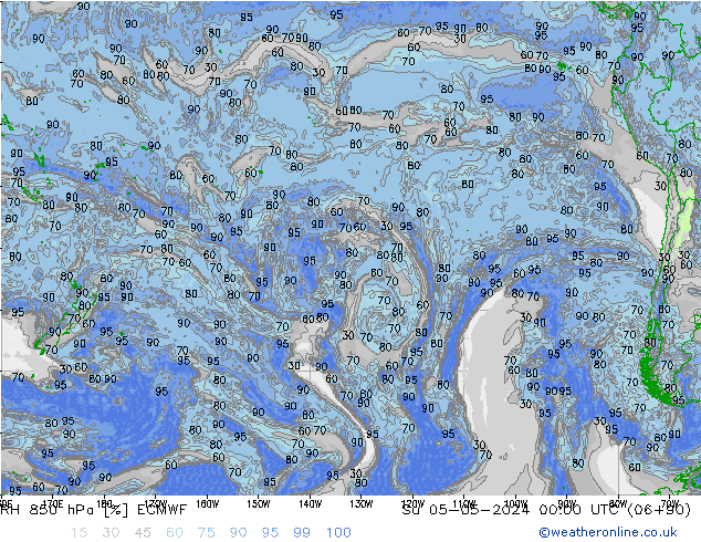 RH 850 hPa ECMWF Su 05.05.2024 00 UTC