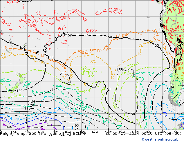 Z500/Rain (+SLP)/Z850 ECMWF Dom 05.05.2024 00 UTC