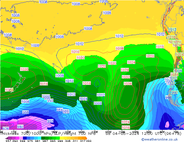 Thck 700-1000 hPa ECMWF Sa 04.05.2024 12 UTC