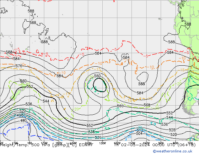 Z500/Rain (+SLP)/Z850 ECMWF Qui 02.05.2024 00 UTC