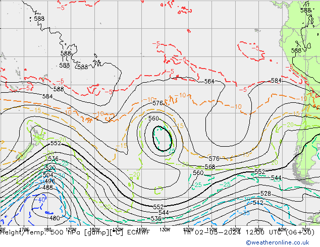 Z500/Regen(+SLP)/Z850 ECMWF do 02.05.2024 12 UTC