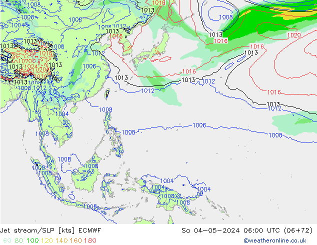 Corriente en chorro ECMWF sáb 04.05.2024 06 UTC