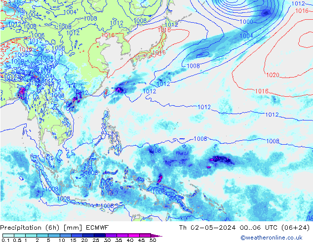 Z500/Yağmur (+YB)/Z850 ECMWF Per 02.05.2024 06 UTC