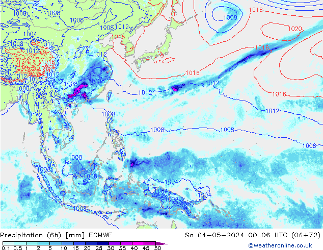 Z500/Rain (+SLP)/Z850 ECMWF  04.05.2024 06 UTC